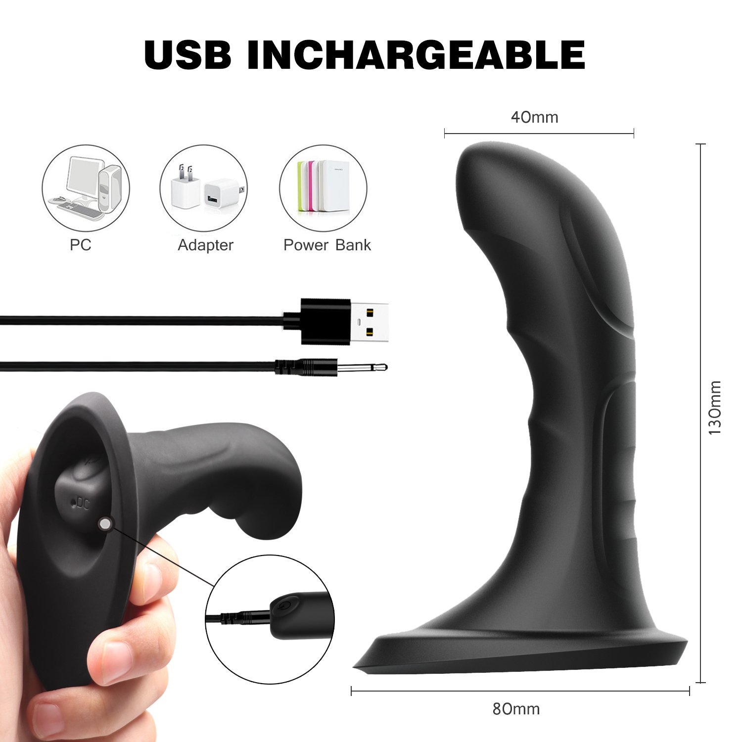 Wy0572 ANDREW-Sex Tools Electric Remote Control Adult Gay Sex Toys Anal Prostate Massager - Imagen 2