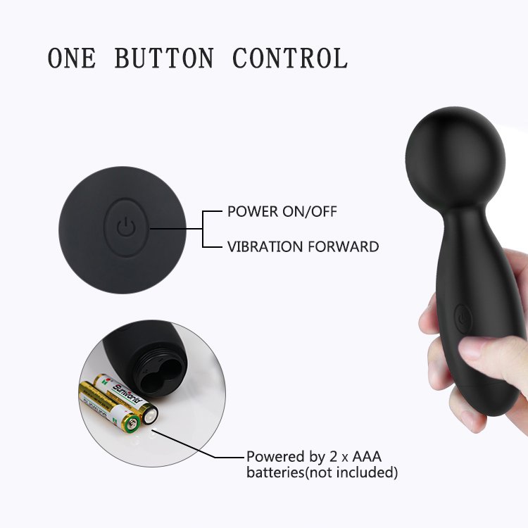 WY0424 VIVI-Wireless Handled Compact Personal Power Mini Wand Massager Vibrator - Imagen 2
