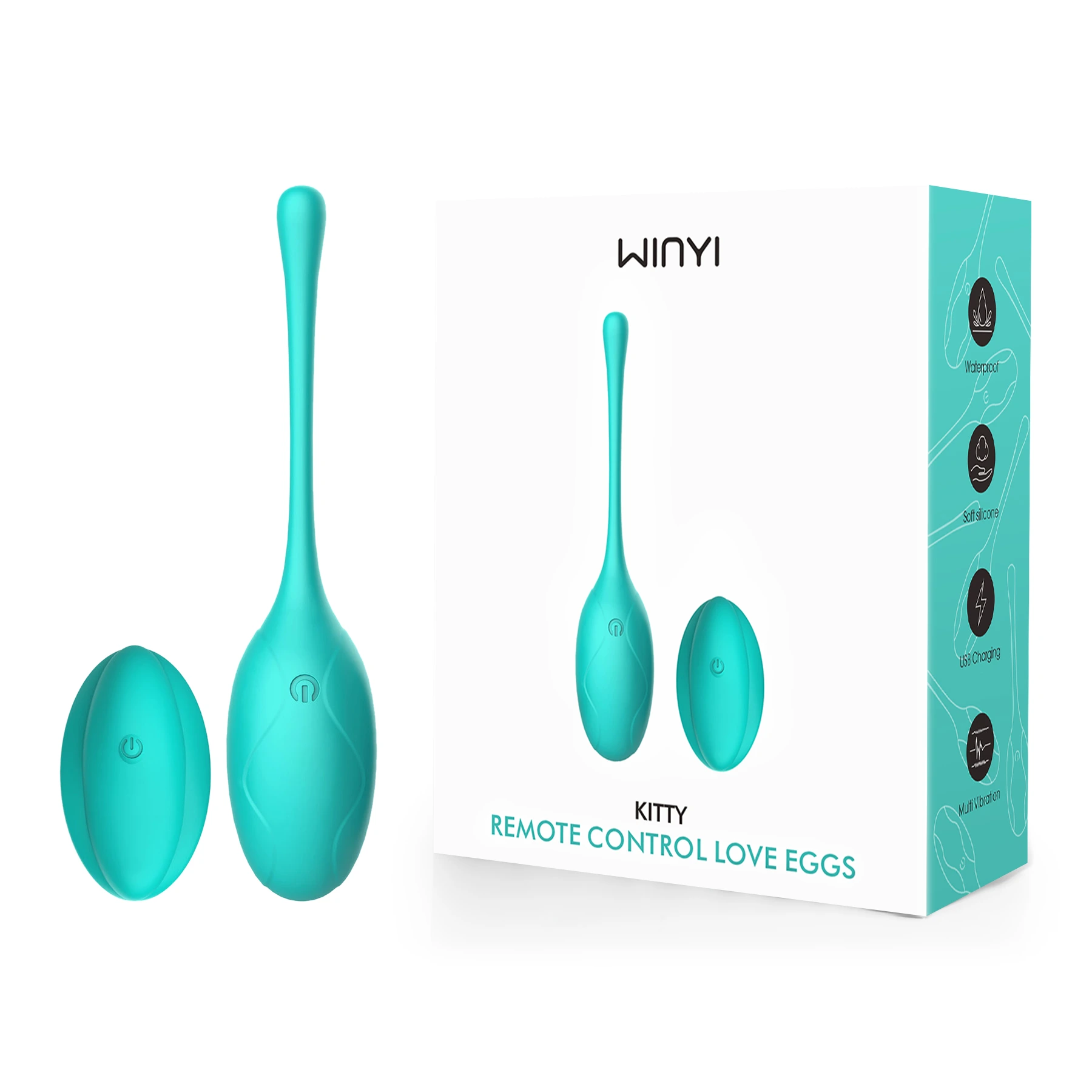 WY0554 Kitty — Remote Control Silicon Jump Egg Vibrator WY0554 KITTY Remote Control Silicon Masturbator Love Sex Toy Jump Egg