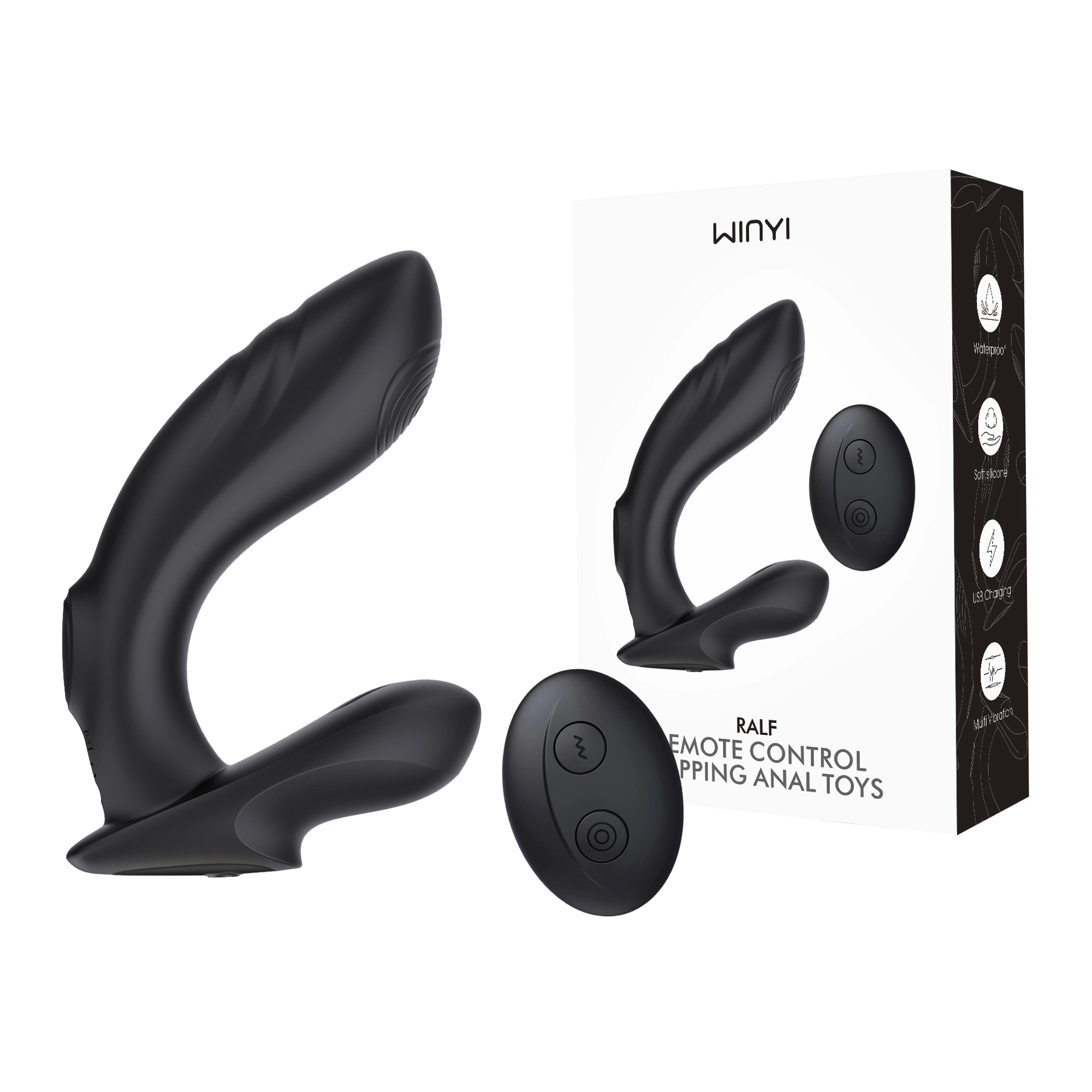 WY0570 RALF - Remote control Slapping prostate massager-szwinyi.com- Slapping Anal Butt Plug