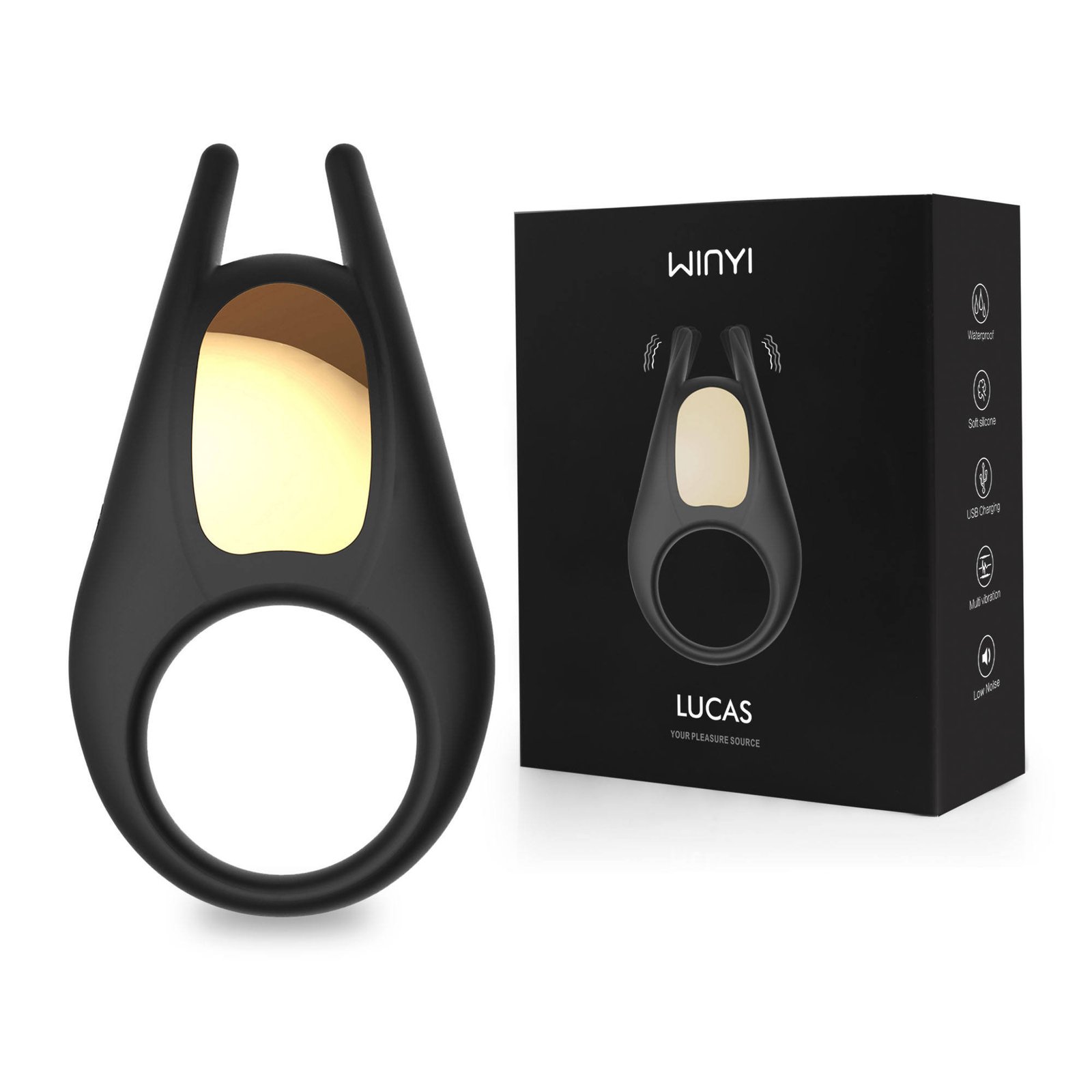 lucas ii vibrating couples ring Lucas II Vibrating Stimulator - Penis Rings main image 0