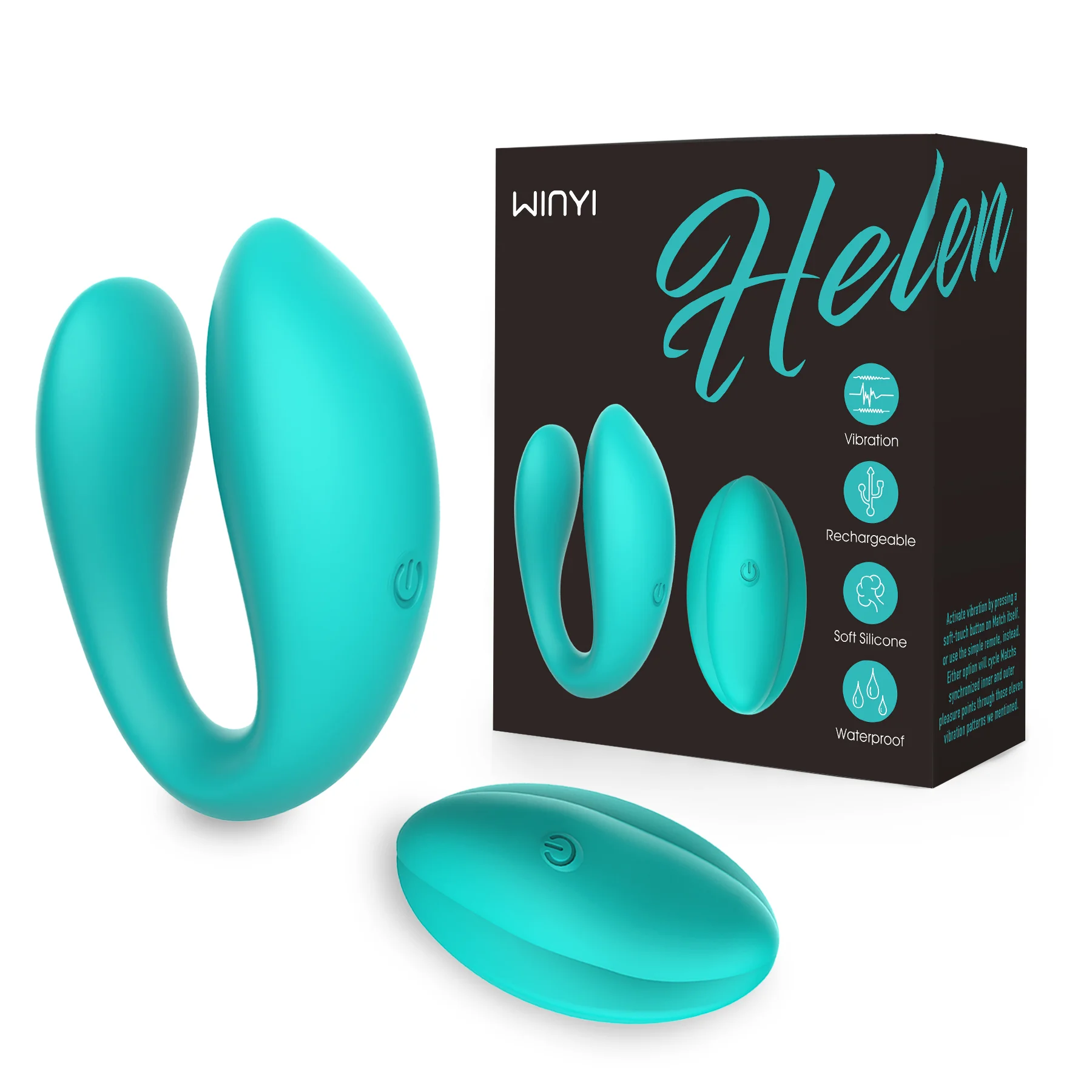 WY0553-remote control C shaped couple vibrator-WINYI-info@szwinyi.com