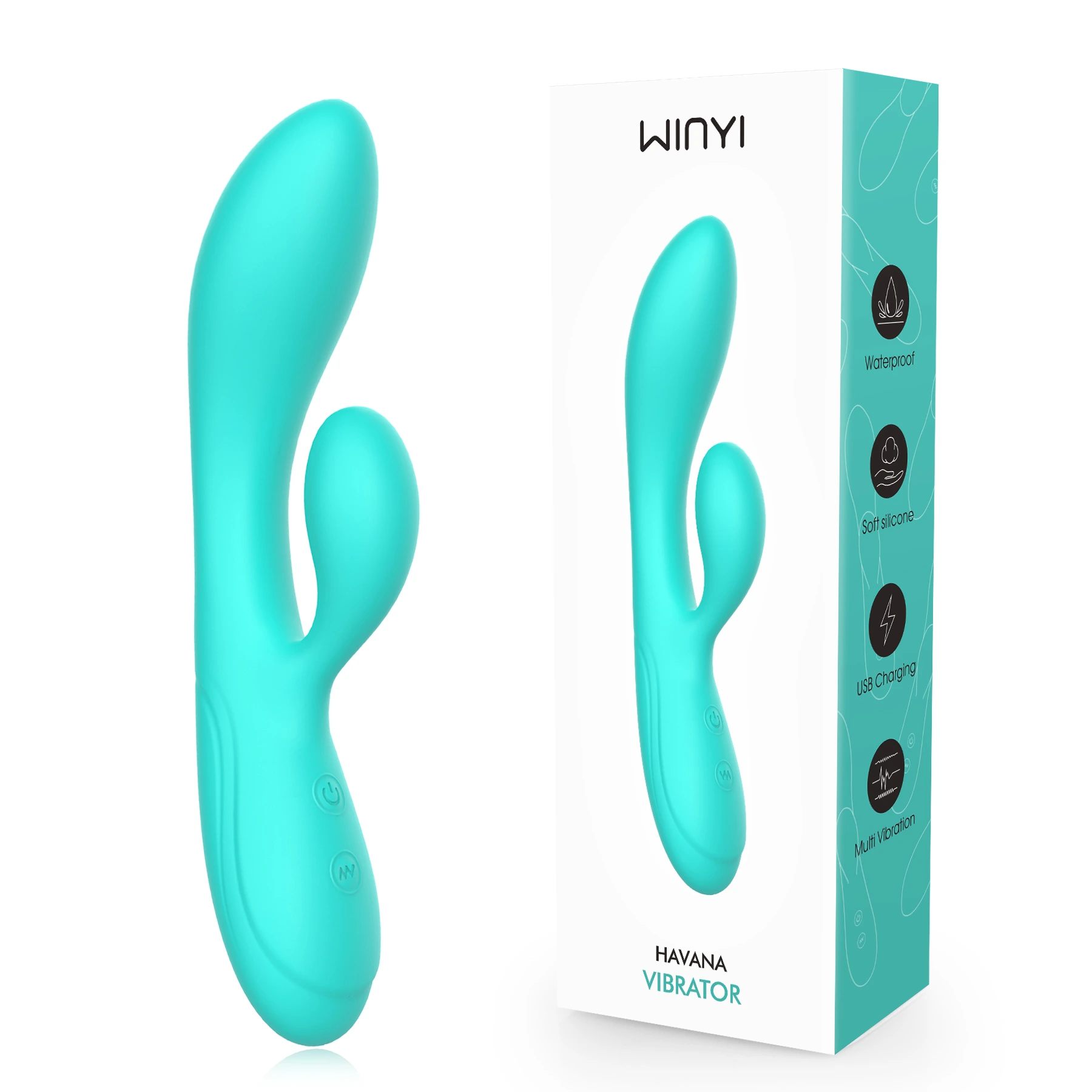 WY0610-double head Rabbit Vibrator-private label vibrator-WINYI