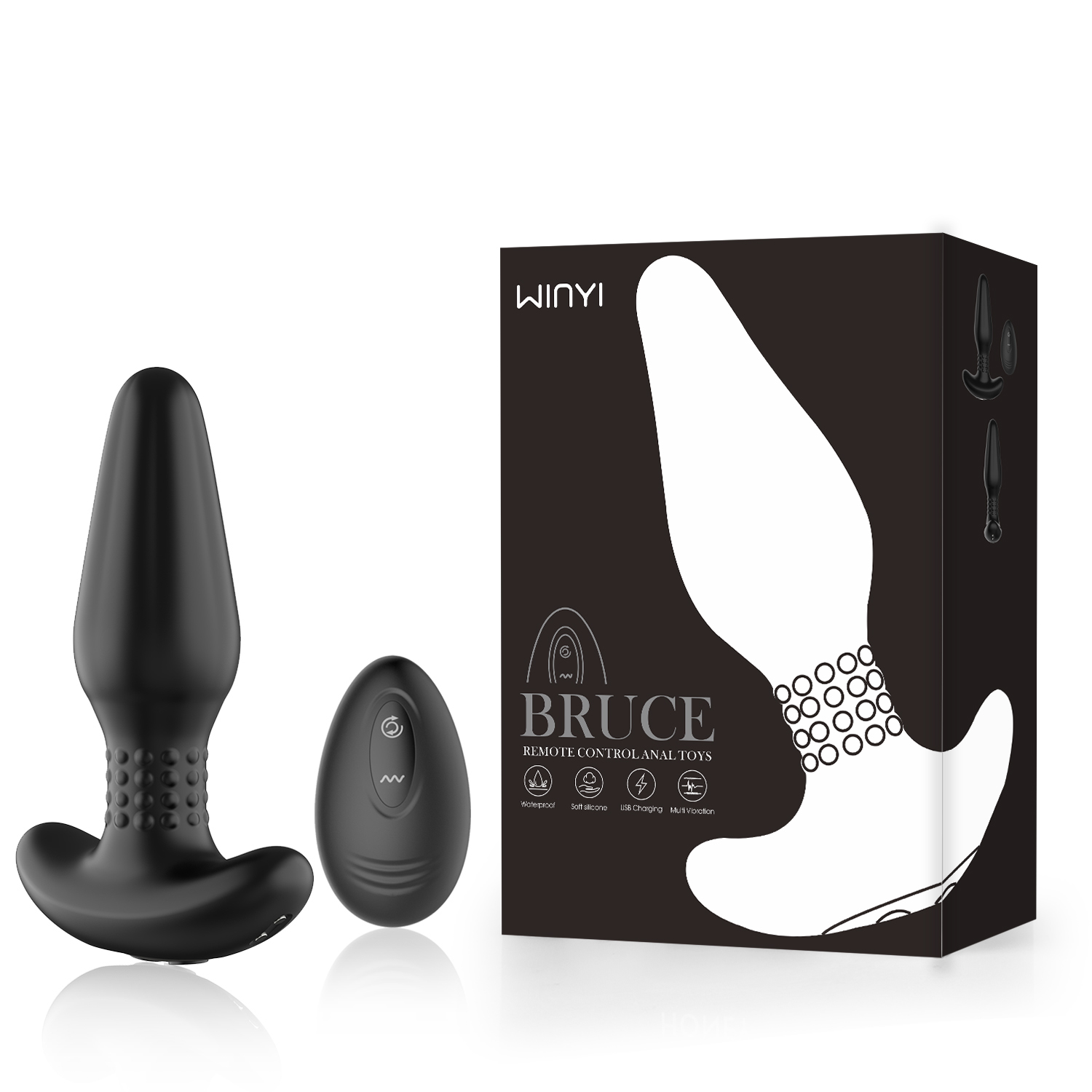 WY0626 Bruce-remote control rotation anal plug Supplier-Anal Plug Vibrator-szwinyi.com-2023 New Sex Toy