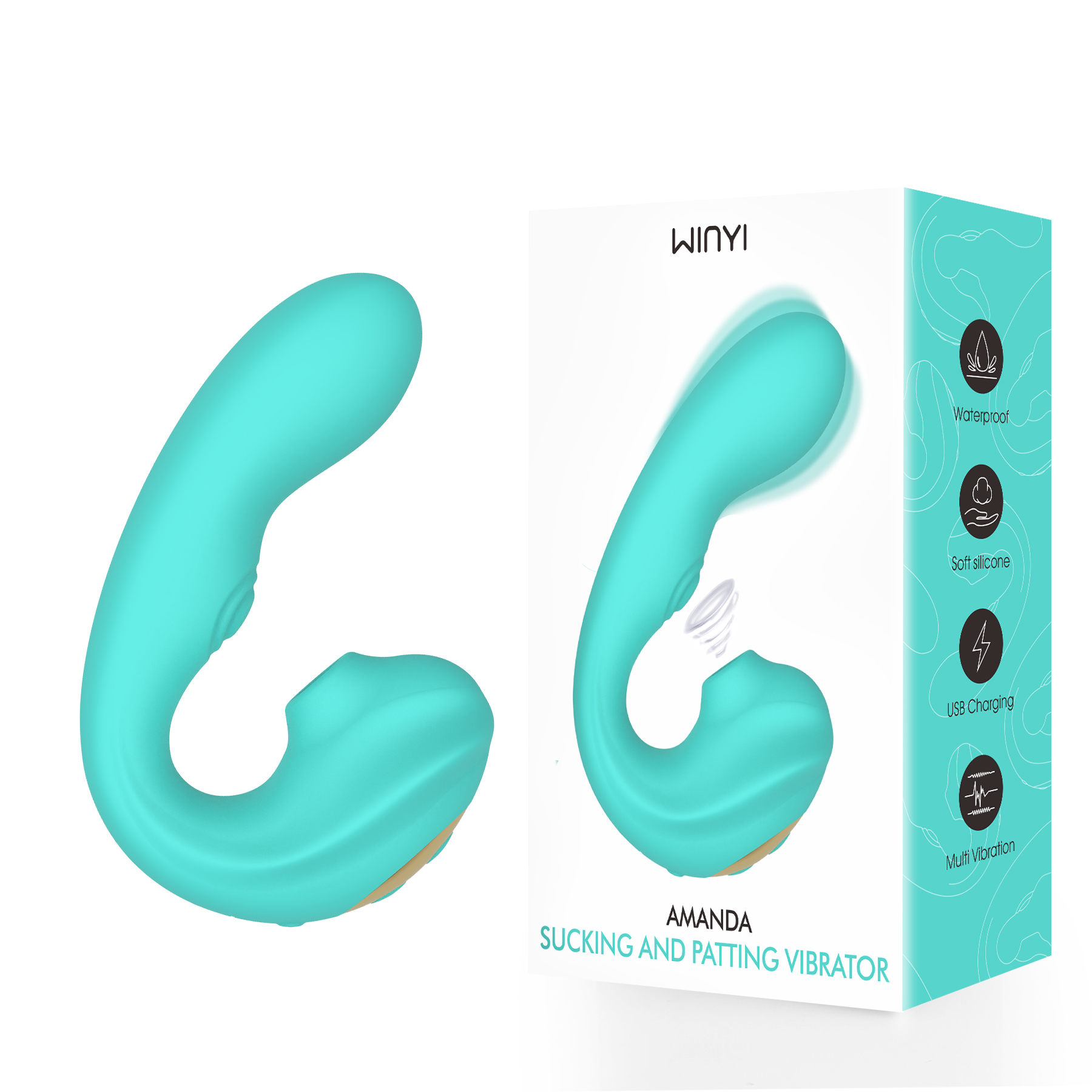 WINYI 2023 New 3 in1 Sucking Dildo Vibrator Manufacturer