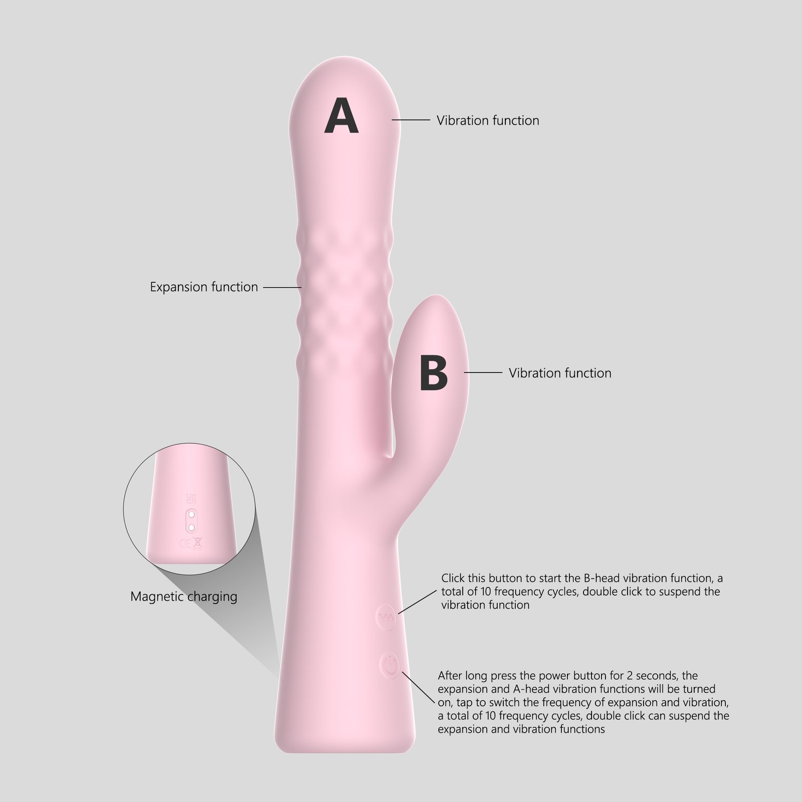 WY0675expandable vibe -sex toy manufacturer-WINYI