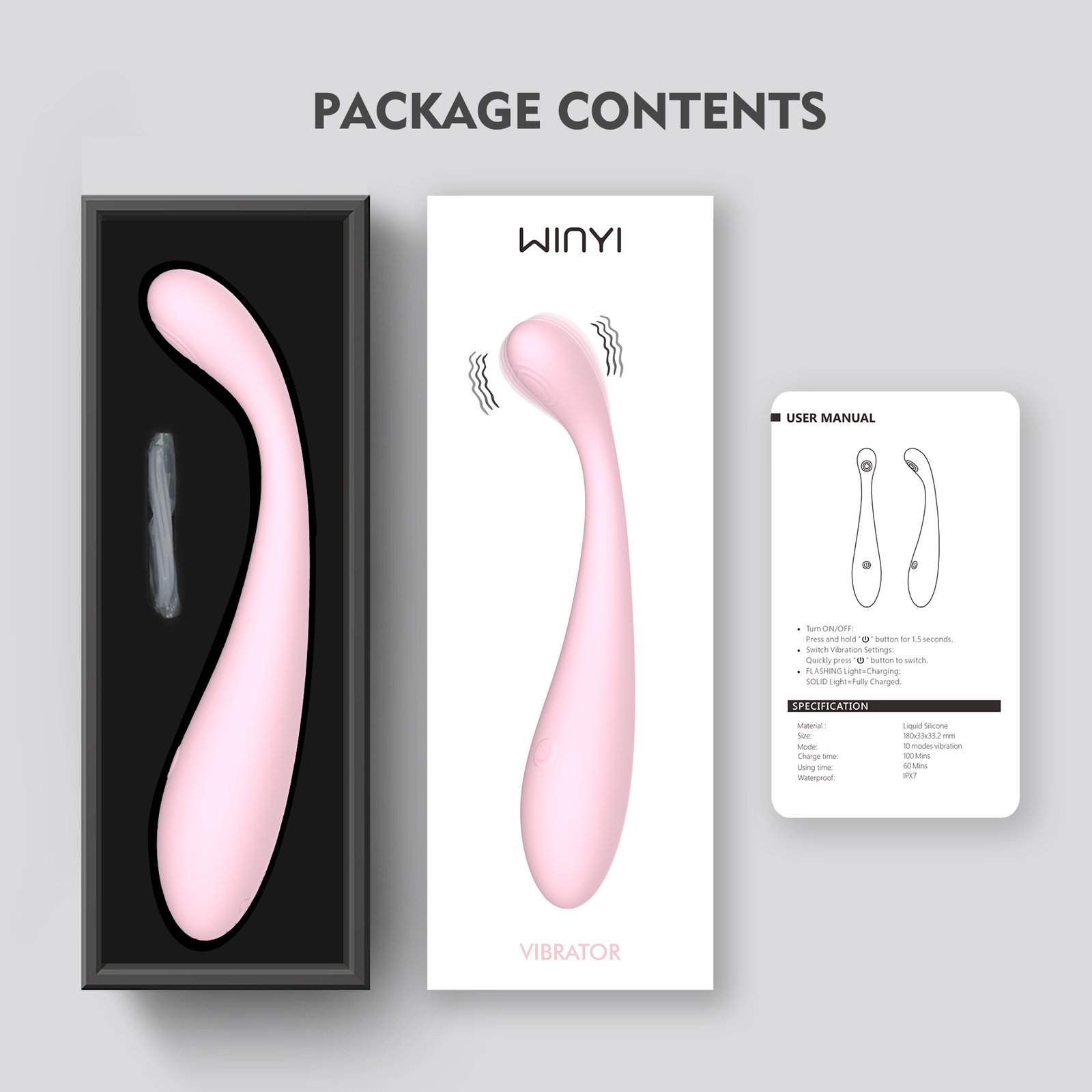 WINYI Crystal WY0714- g-SPOT vibrator sex toy manufacturer fabricante de juguetes sexuales