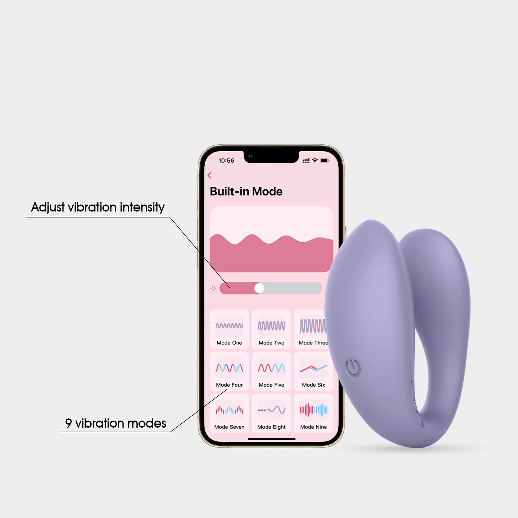 WY0553-app wireless love couple vibrator manufacturer-10 Frequency APP Controlled Double End Vibrator