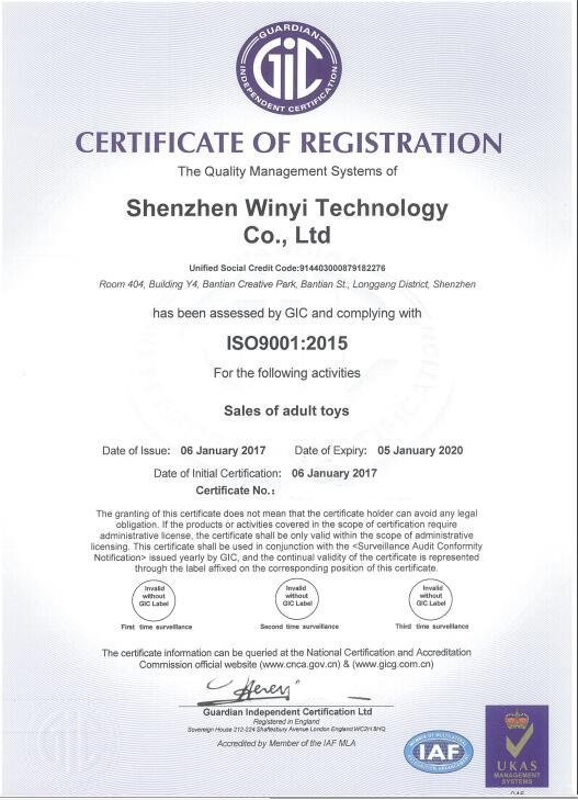 How to choose adult products 4 ISO-WINYI Sex Toy Certification - This document specifies safety and user information requirements related to materials and design of products manufactured for sexual use.