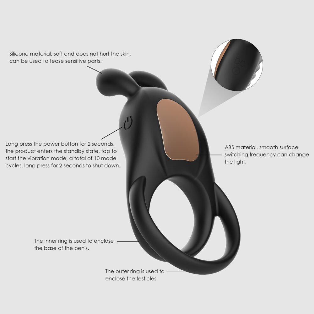 couple dual c-ring-WINYI sex toy manufacturer-2024 new vibrating cock ring penis ring used to delayed ejaculation