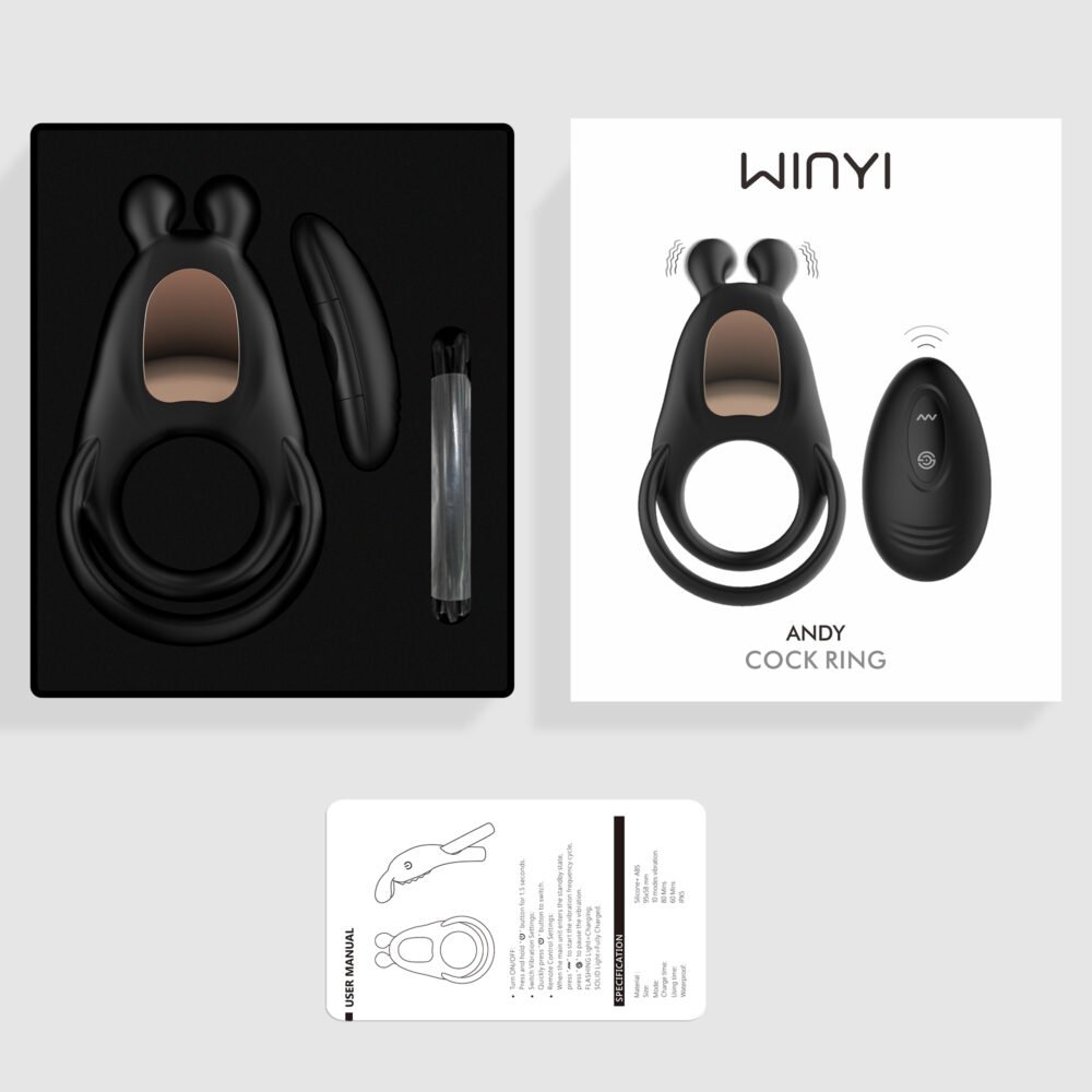 couple dual c-ring-WINYI sex toy manufacturer-2024 new vibrating cock ring penis ring used to delayed ejaculation