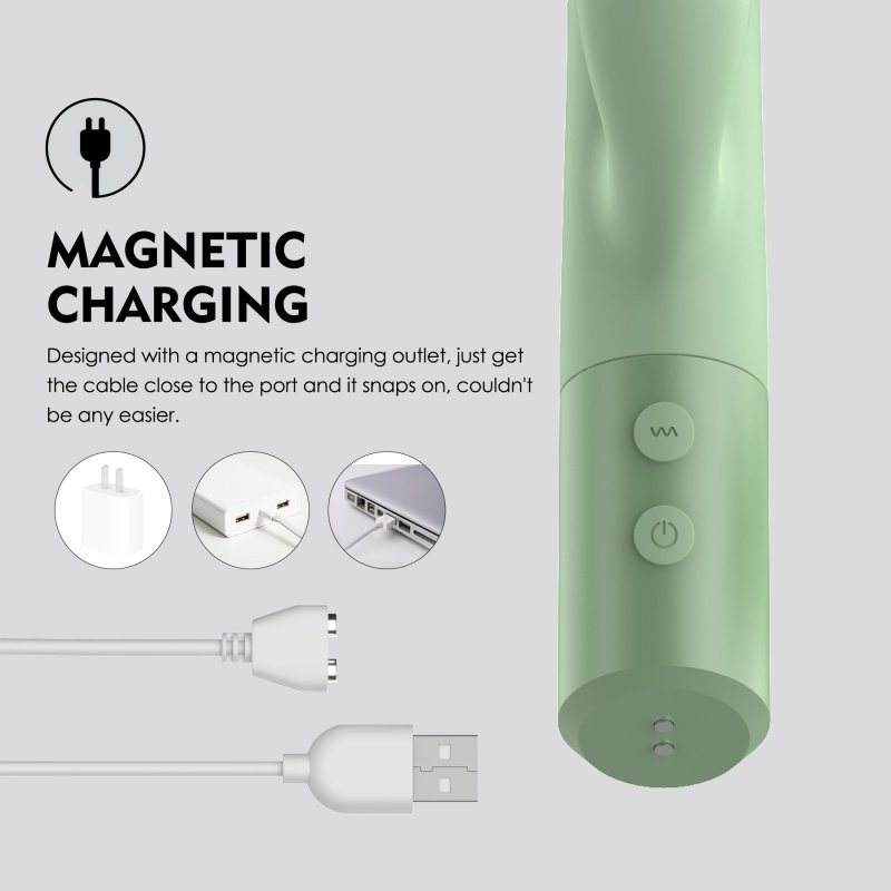 WINYI Swell Rabbit Vibrator with thrusting stimulator-WY0752 Jade-2