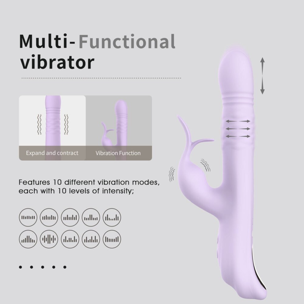 WINYI New Expandable Vibrator Sex Toy, Thrusting Rabbit Wand-Wy0744 Barbara-adult toy factory