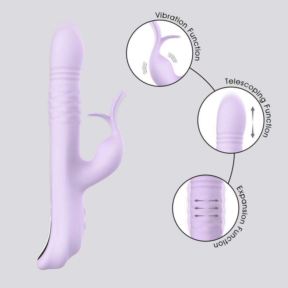 WINYI New Expandable Vibrator Sex Toy, Thrusting Rabbit Wand-Wy0744 Barbara-adult toy factory