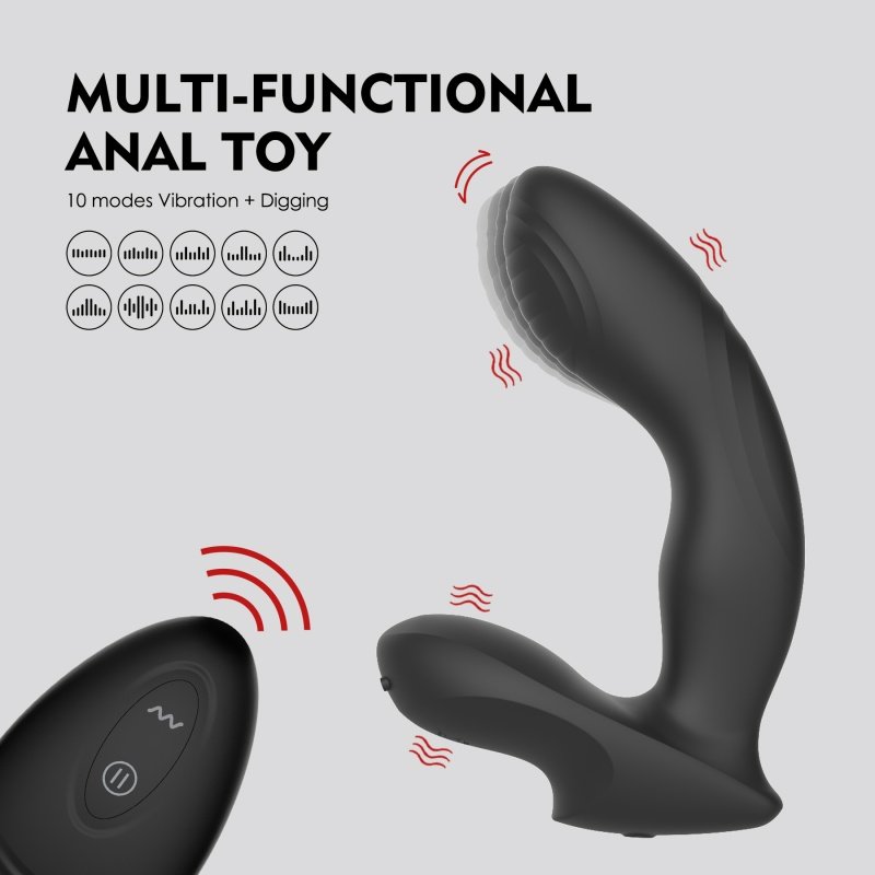 Ergonomic Dual-Action Anal Toy Curved for G-Spot & P-Spot Stimulation WY0785-1