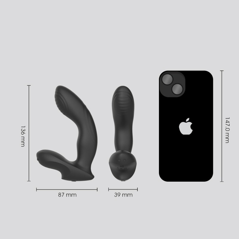 Ergonomic Dual-Action Anal Toy Curved for G-Spot & P-Spot Stimulation WY0785-3-6
