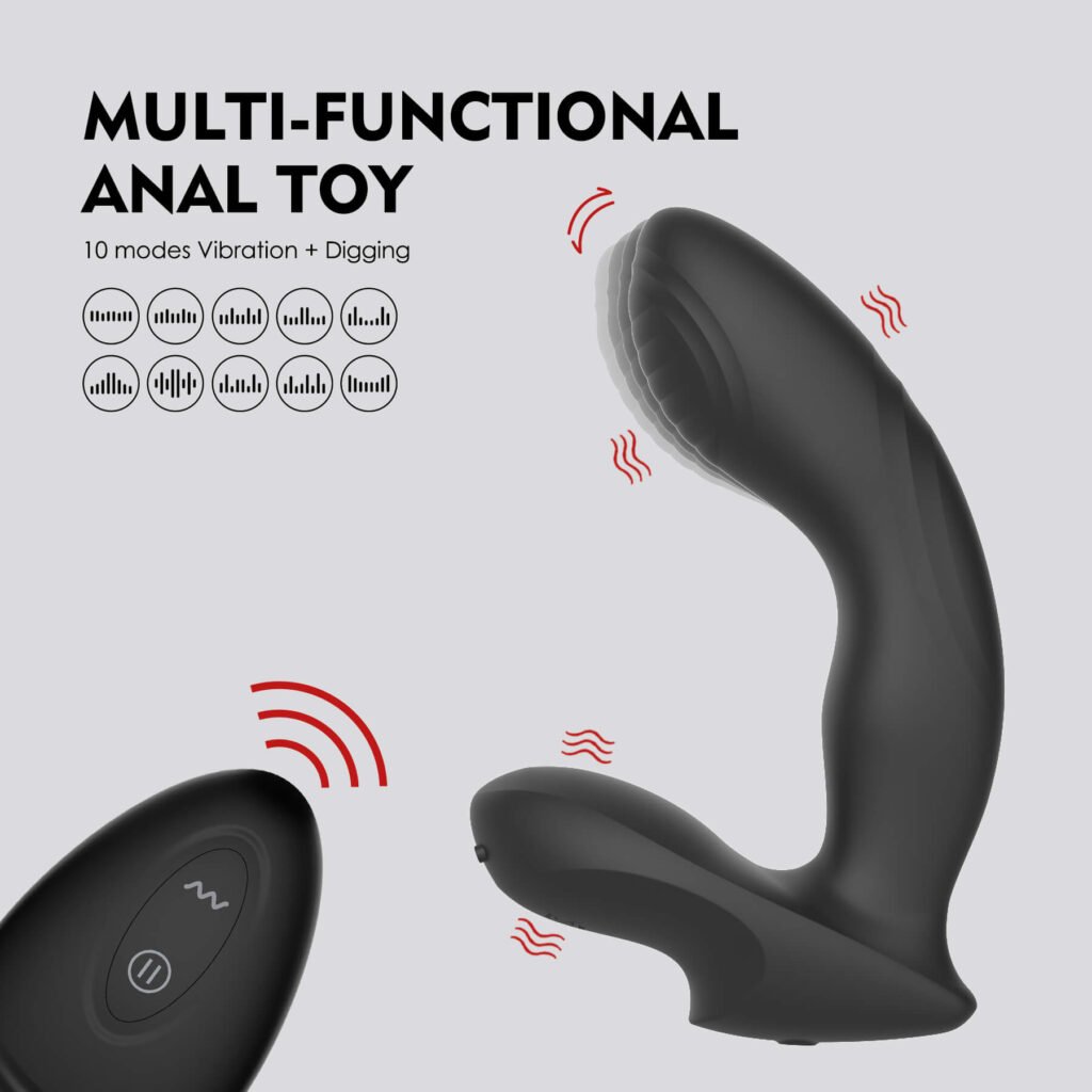 WINYI0785- Multi-Functional Anal Toy with 10 Vibration Modes and Remote Control