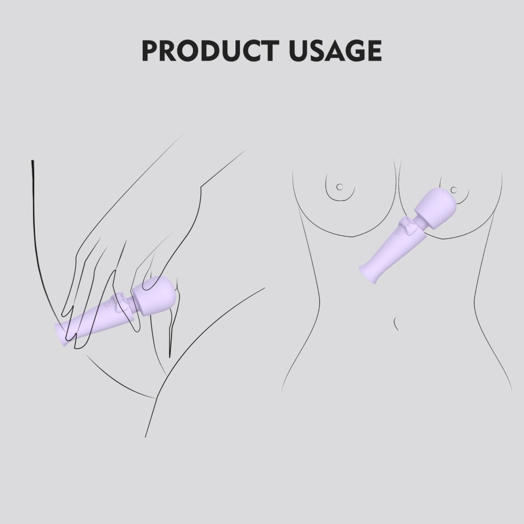 Custom Rechargeable Bow AV Wand Vibrator -4