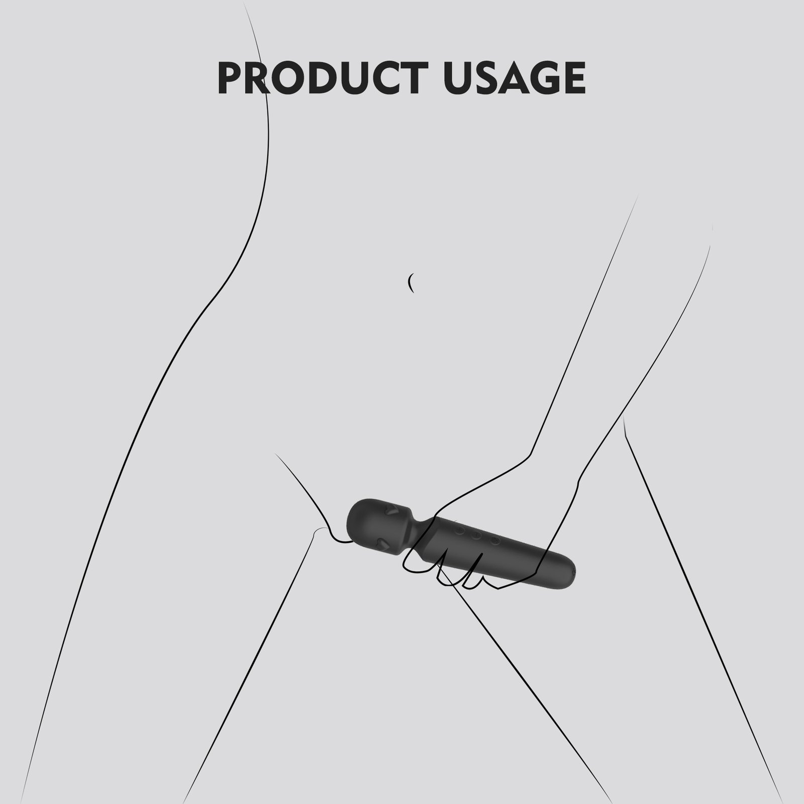 WY0627 custom rechargeable heart wand massager product usage heart wand massager image one