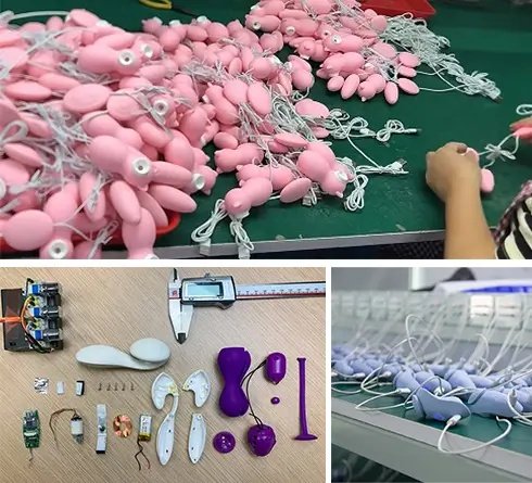 Adult toy factory assembly components and QC process