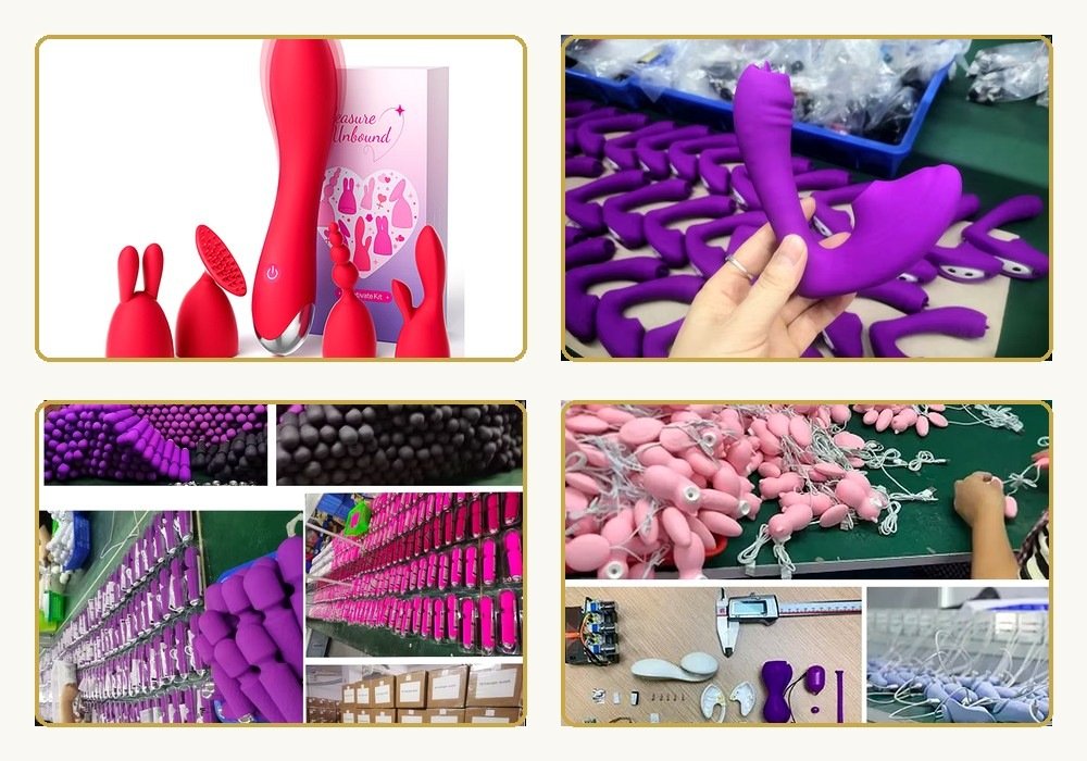 Adult toy factory product catalogue range collage for wholesale buyers