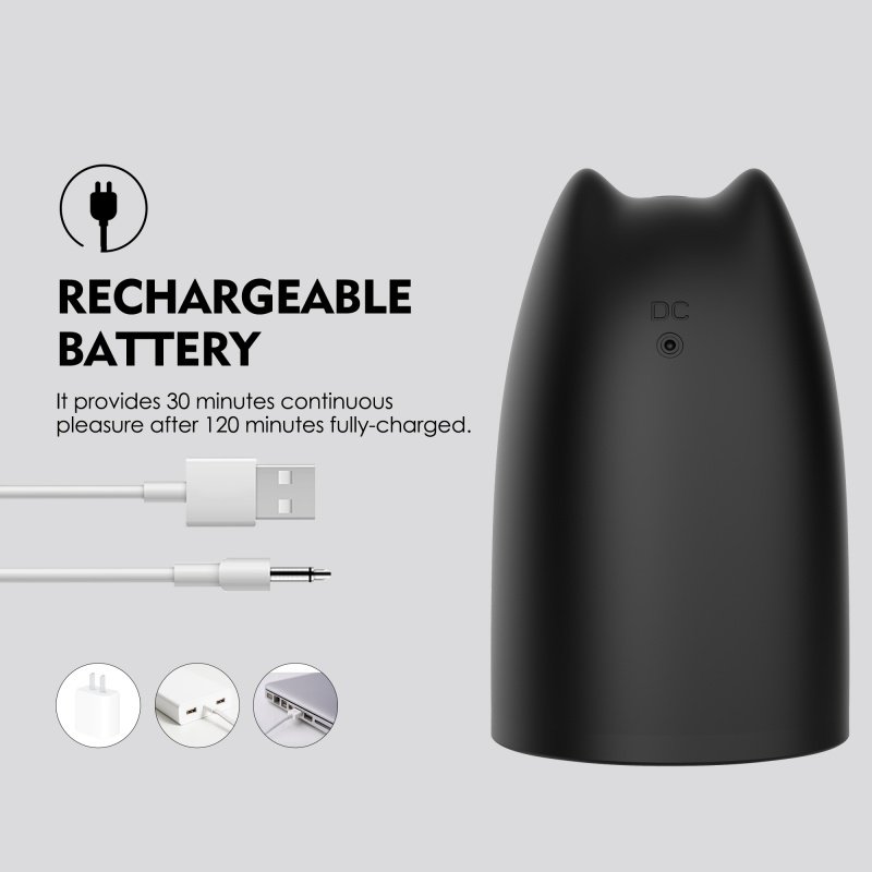 Custom Rechargeable Auric 10-Mode Vibrating Male Masturbator2