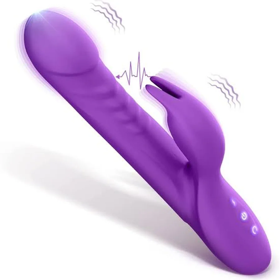 Dual-Motor Dildo Vibrator OEM Design Purple dual-motor dildo vibrator for OEM structure and seam evaluation
