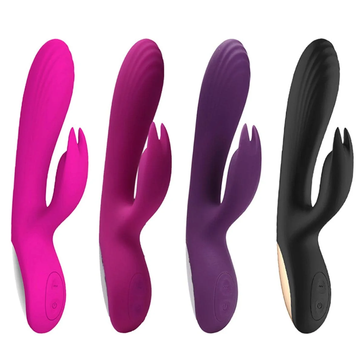 Rabbit Vibrator Custom Color Range Four rabbit vibrator color variants for custom product planning