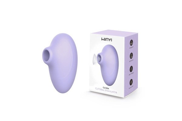 Soft silicone air pulse clitoral stimulator with branded box