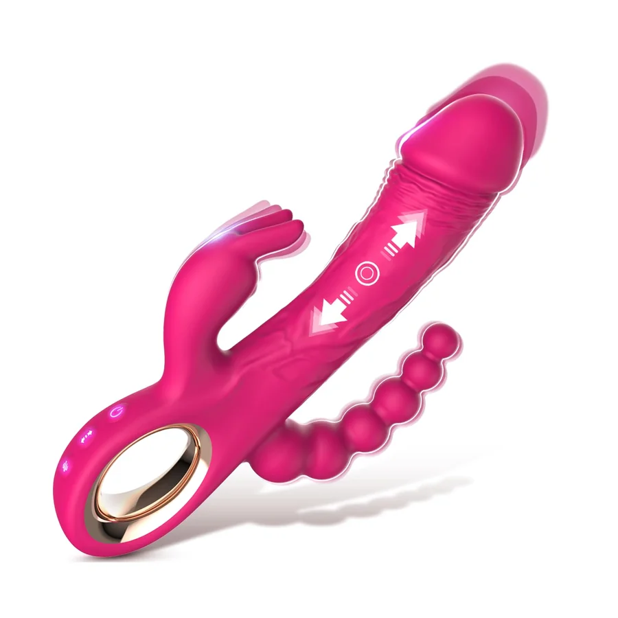 Thrusting Rabbit Vibrator Extension System Pink thrusting rabbit vibrator extension system
