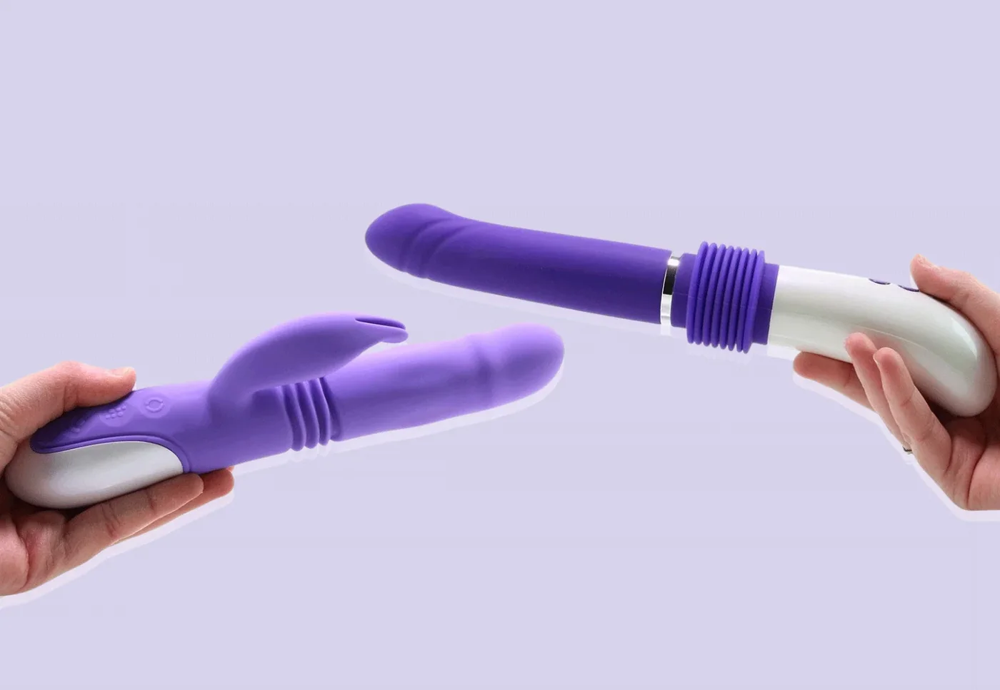 Two thrusting vibrator samples extended for mechanism comparison