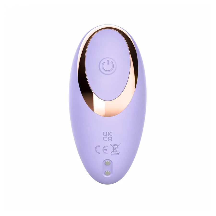 Lavender Compact Suction Stimulator Control And Charging View Lavender compact suction stimulator control and charging view