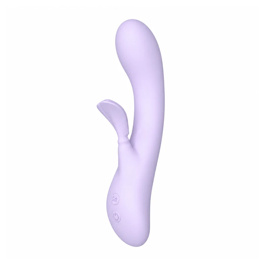 Lavender Curved Rabbit Vibrator Product View Lavender curved rabbit vibrator product view