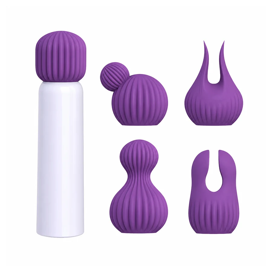 Purple Modular Wand Vibrator Attachment Range Purple modular wand vibrator attachment range