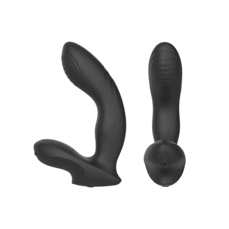 Black Prostate Vibrator Front And Side Views Black prostate vibrator front and side views