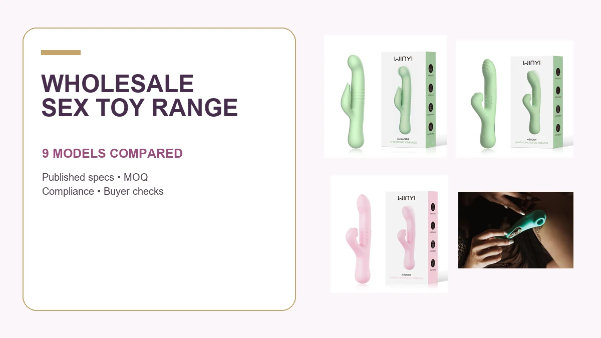 WINYI wholesale sex toy range featuring nine models and buyer checks