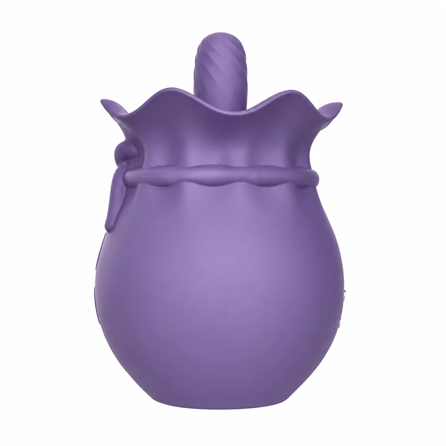 WY0666 Rose Tongue Vibrator Front View Purple WY0666 rose tongue vibrator front product view
