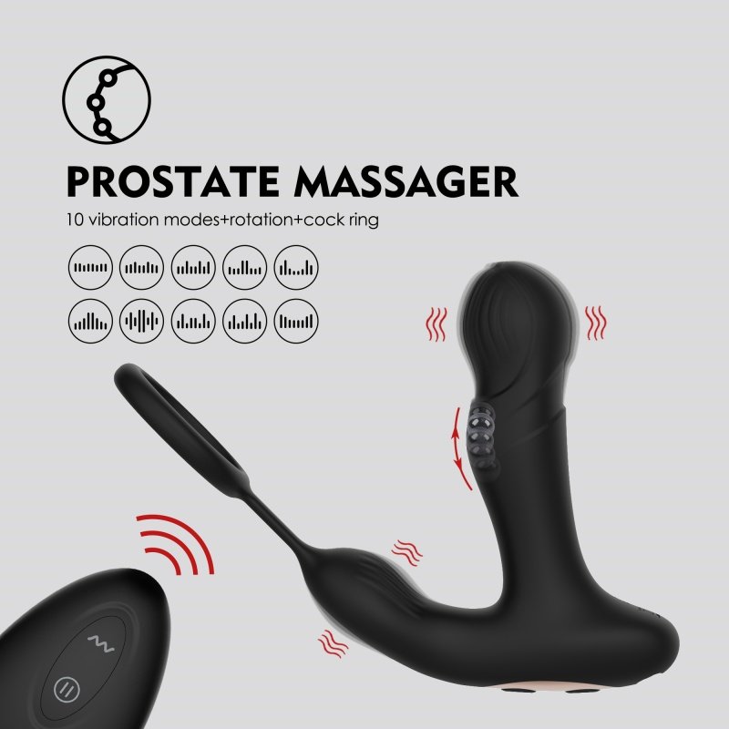 2-in-1 Remote Control Anal Toy & Cock Ring WY0780-1
