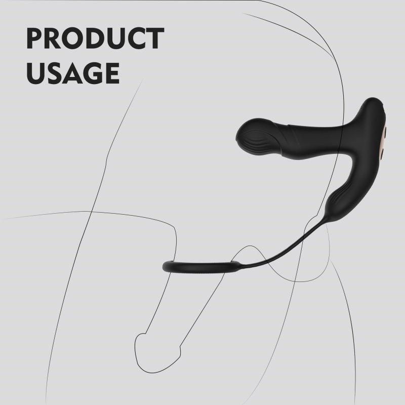 2-in-1 Remote Control Anal Toy & Cock Ring WY0780-3