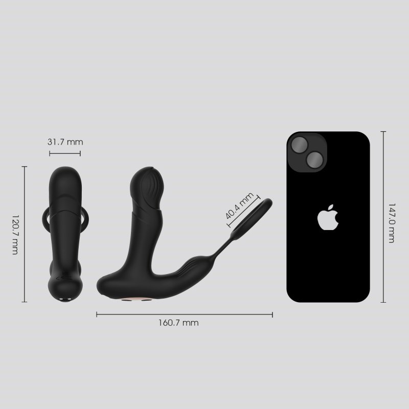 2-in-1 Remote Control Anal Toy & Cock Ring WY0780-6