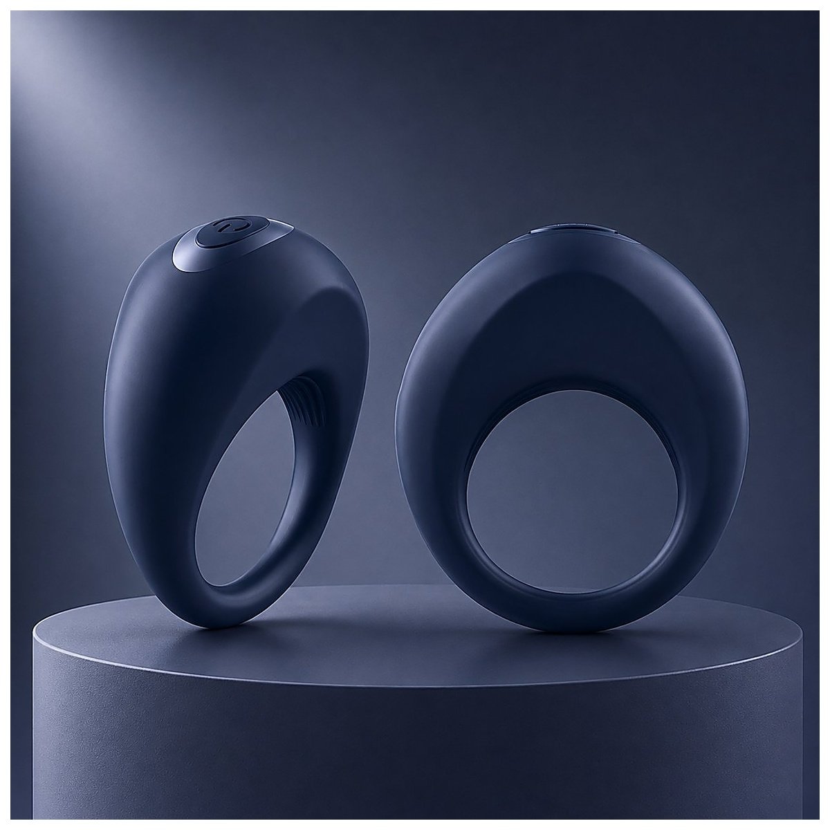 Alan APP cock ring pair on display platform