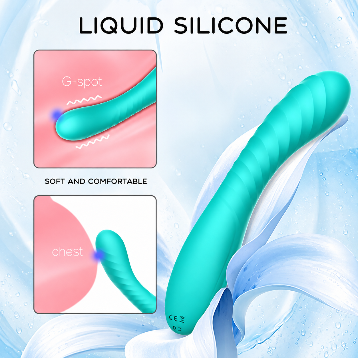 MARINA WY0524 liquid silicone G-spot wand product graphic