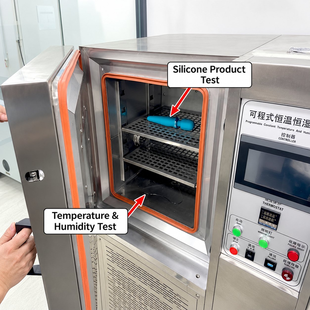 Silicone product environmental testing chamber