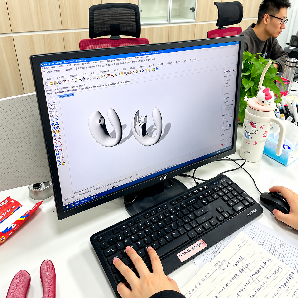 ODM product design and CAD development at a WINYI workstation