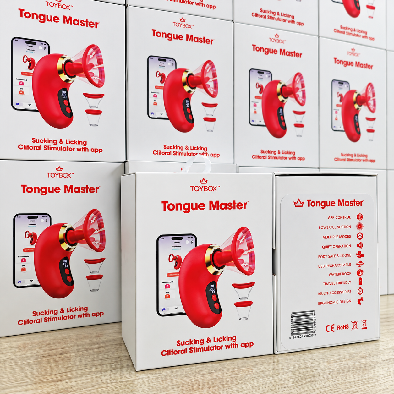 Private-label adult toy packaging boxes prepared for brand shipment